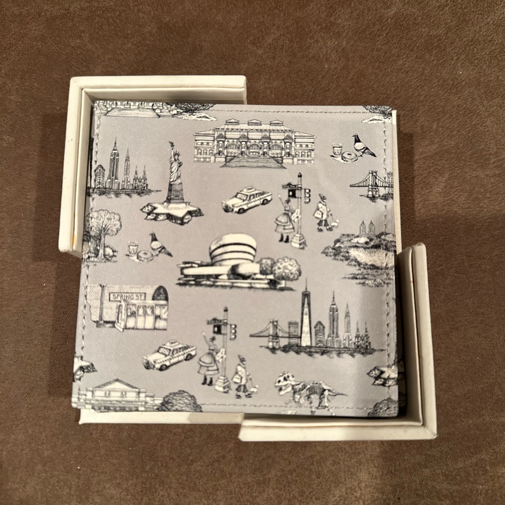 Katie Kime NYC Toile Coaster Set